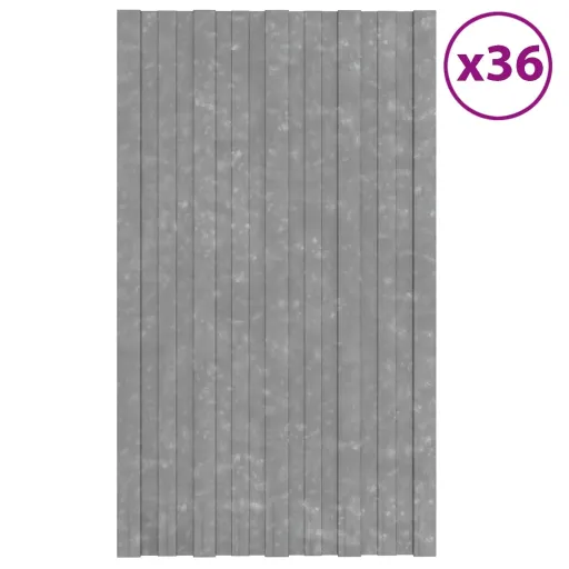 Painéis de Telhado   80x45 cm Aço Galvanizado Prateado (36 pcs)