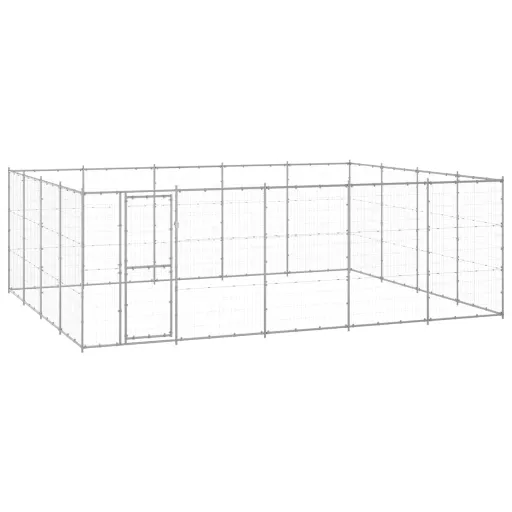 Canil de Exterior 24,2 m² Aço Galvanizado