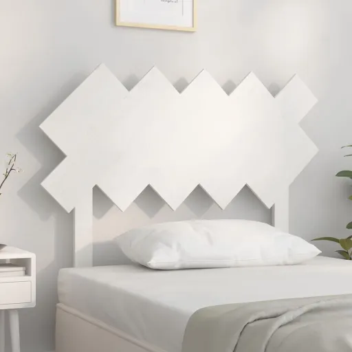 Cabeceira de Cama 104x3x80,5 cm Pinho Maciço Branco