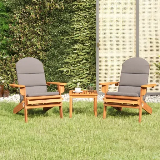 Conjunto Lounge de Jardim Adirondack Acácia Maciça (3 pcs)