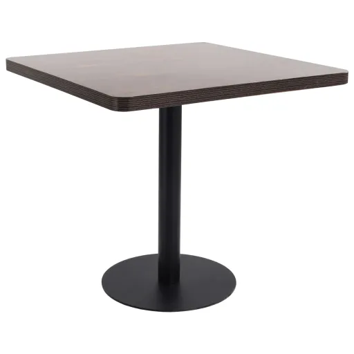 Mesa Bistrô 80x80 cm MDF Castanho-Escuro