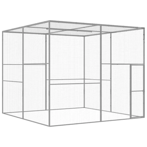 Jaula para Gatos 3x3x2,5 m Aço Galvanizado