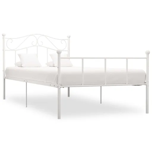 Estrutura de Cama 100x200 cm Metal Branco