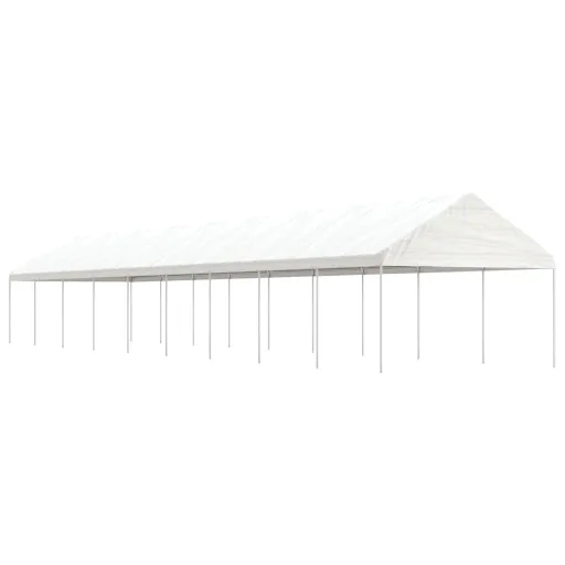 Gazebo com Telhado 20,07x4,08x3,22 m Polietileno Branco