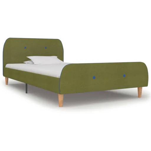 Estrutura de Cama 90x200 cm Tecido Verde