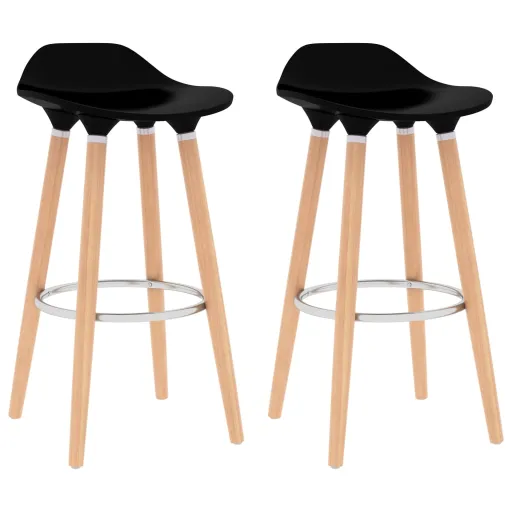 Bancos de Bar   Preto (2 pcs)