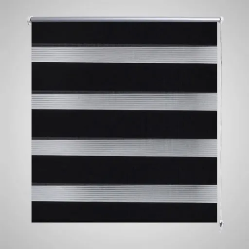 Estore de Rolo 70 x 120 cm, Linhas de Zebra / Preto