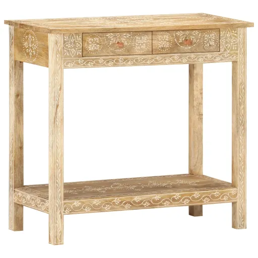 Mesa Consola 80x35x74 cm Madeira de Mangueira Maciça