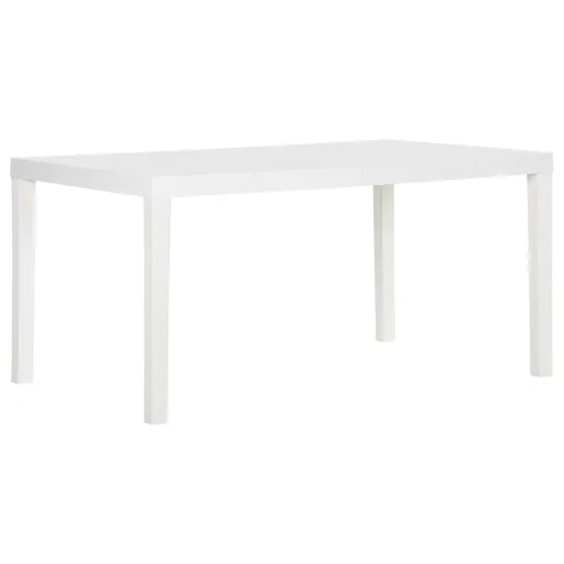 Mesa de Jardim 150x90x72 cm PP Branco