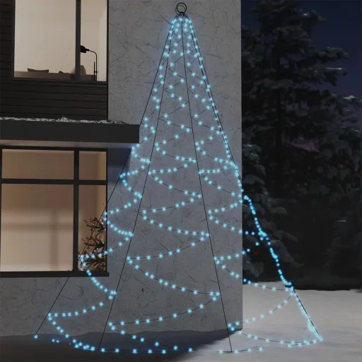 Árvore de Natal Parede 720 Luzes LED 5 m Int/Ext Branco Frio