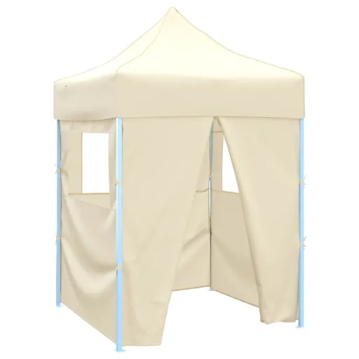 Tenda Dobrável Profissional Festas 4 Paredes 2x2 m Aço Creme