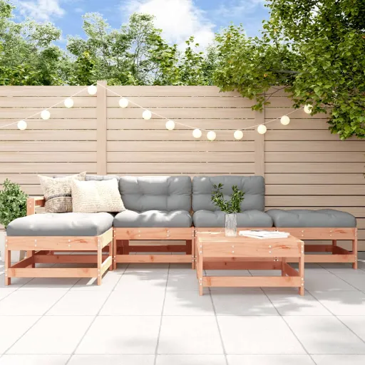 Conjunto Lounge de Jardim com Almofadões Douglas Maciça (6 pcs)