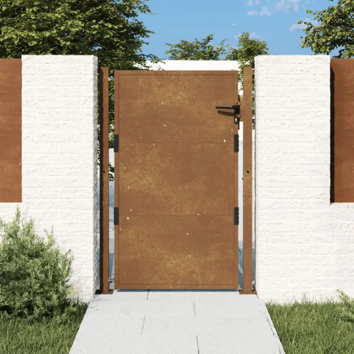 Portão de Jardim 105x130 cm Aço Corten