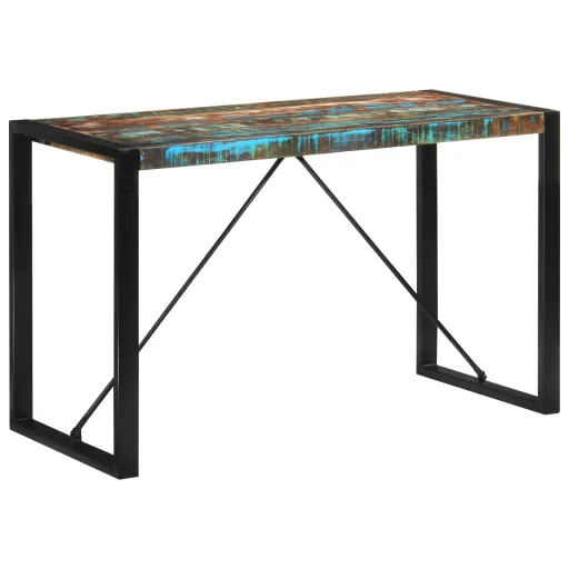 Mesa de Jantar 120x55x76 cm Madeira Recuperada Maciça