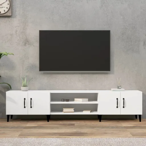 Móvel p/ TV 180x31,5x40 cm Derivados de Madeira Branco