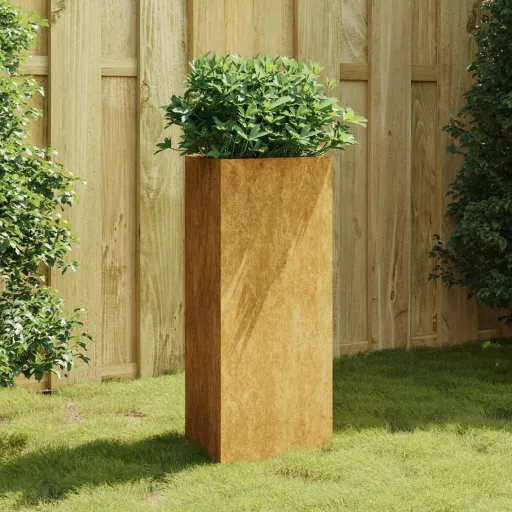 Vaso/Floreira de Jardim 40x34,5x75 cm Aço Corten