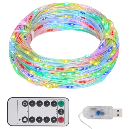 Cordão de Luzes com 300 LED 30 m Multicor