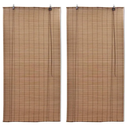 Estores de Rolo   150 x 220 cm Bambu Castanho (2 pcs)