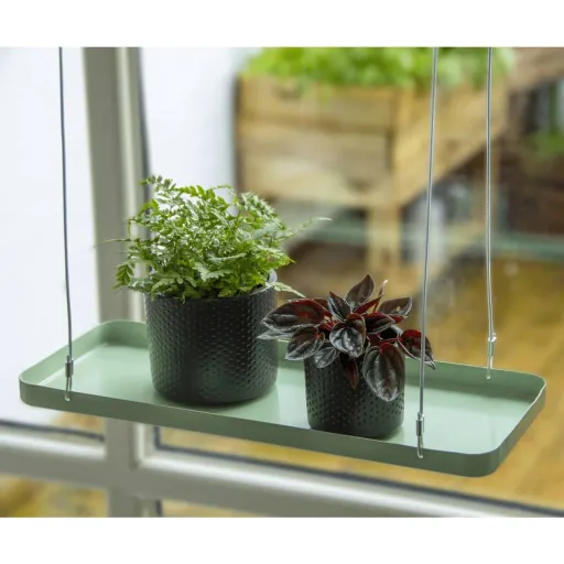 Esschert Design Tabuleiro para Plantas Suspenso Retangular S Verde