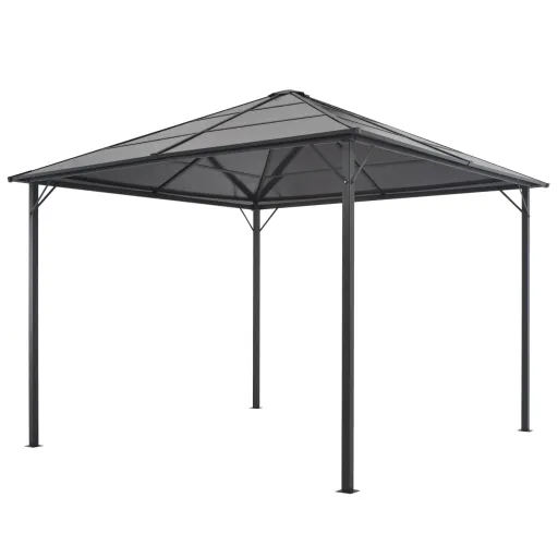 Gazebo com Telhado de Alumínio 3x3 m Antracite