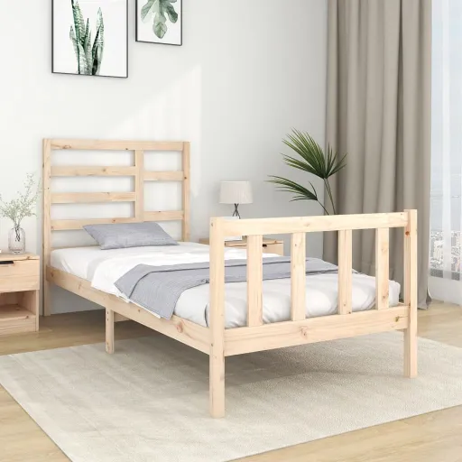 Estrutura de Cama Solteiro 90x190 cm Madeira Maciça