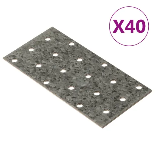 Chapas Perfuradas   2 mm 120x60 mm Aço Galvanizado (40 pcs)