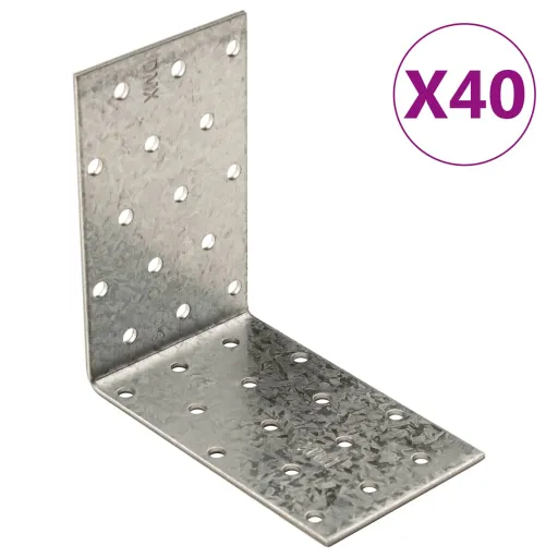 Suportes Angulares   2 mm 100x60x100 mm Aço Galvanizado (40 pcs)