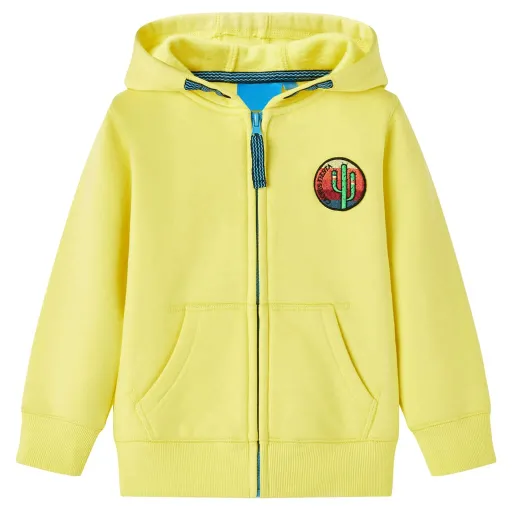 Sweatshirt para Criança com Capuz e Fecho Amarelo-Claro 104