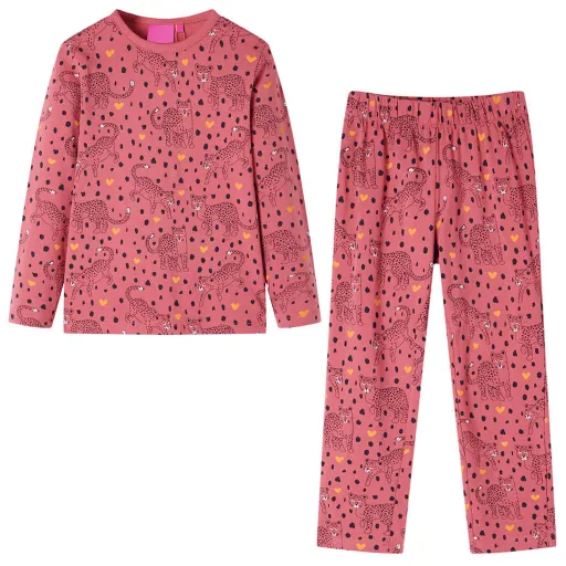 Pijama de Manga Comprida para Criança Rosa-Velho 116