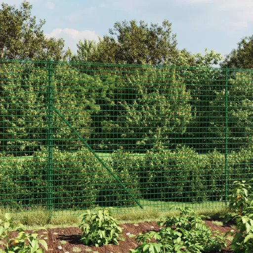 Cerca de Malha de Arame 1,6x25 m Aço Galvanizado Verde