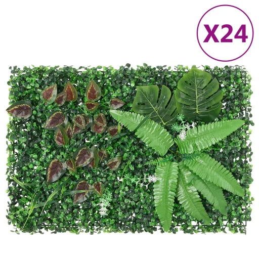 Vedação de Plantas Artificiais   40x60 cm Verde (24 pcs)