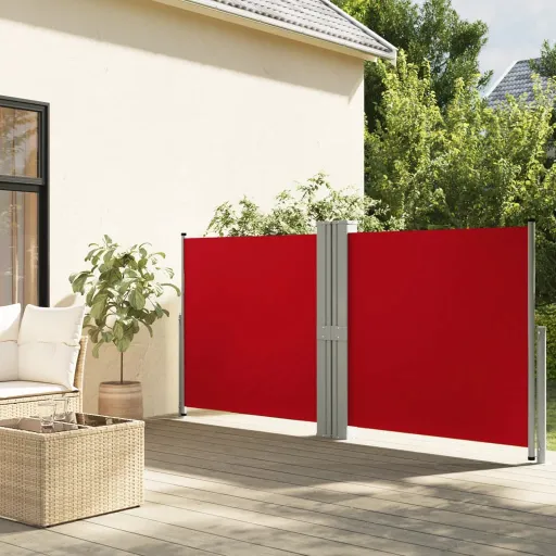 Toldo Lateral Retrátil 140x1200 cm Vermelho