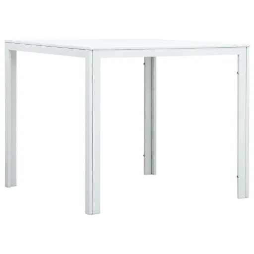 Mesa de Centro 78x78x74 cm PEAD Aspeto Madeira Branco