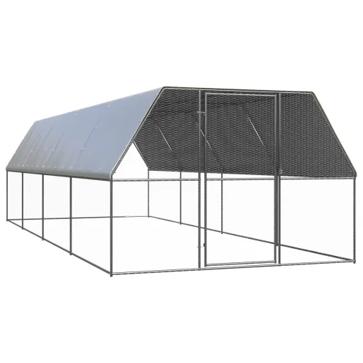 Galinheiro 3x8x2 m Aço Galvanizado