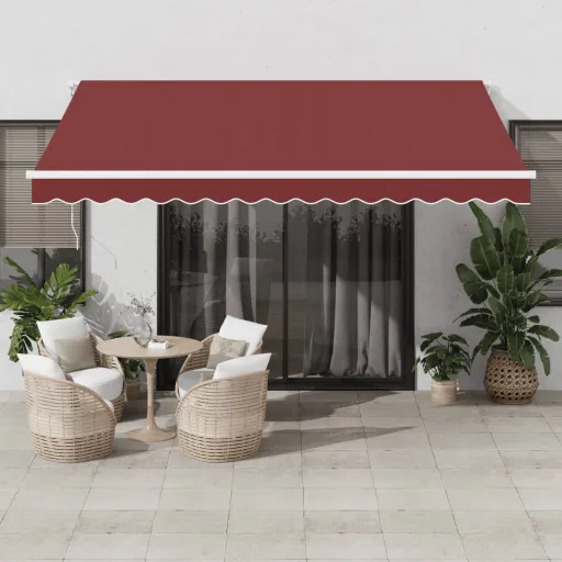 Toldo Retrátil Automático 400x300 cm Bordô