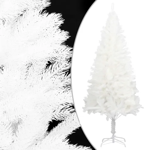 Árvore de Natal Artificial Agulhas Realistas 210 cm Branco