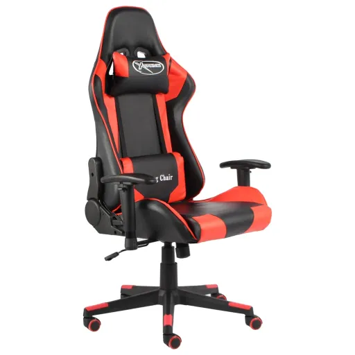 Cadeira de Gaming Giratória PVC Vermelho