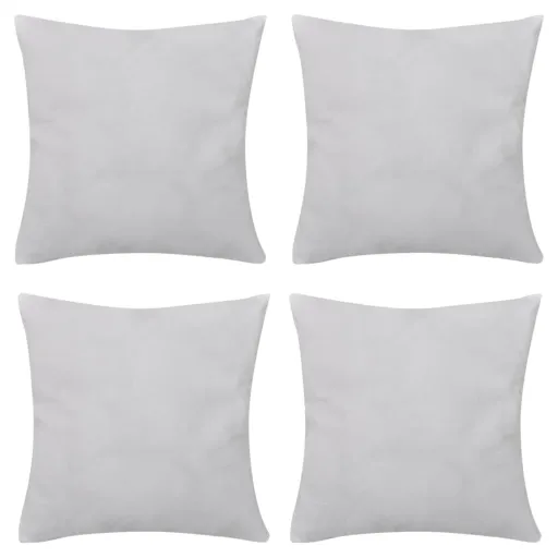 Capas de Almofada Algodão   50 x 50 cm Branco (4 pcs)