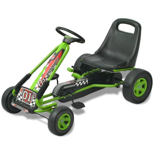 Kart de Pedais com Assento Ajustável Verde