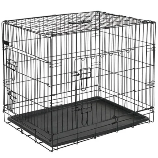 @Pet Transportadora para Cães Metal 63x44x50,5 cm Preto 15001