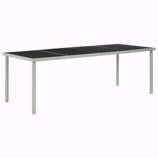 Mesa de Jardim 220x90x74,5 cm Preto