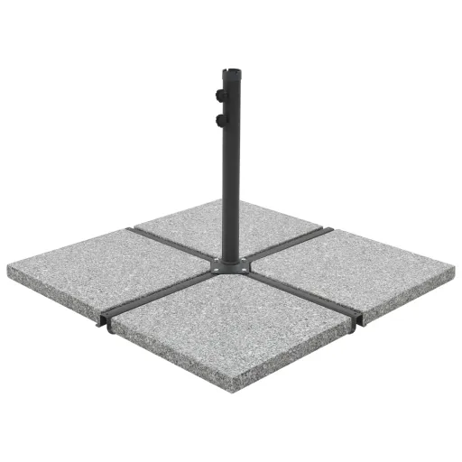 Base em Granito para Guarda-Sol 25 kg Quadrado Cinzento