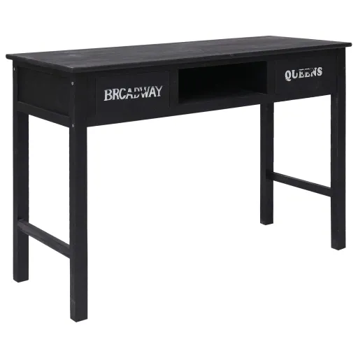 Mesa Consola 110x45x76 cm Madeira Preto