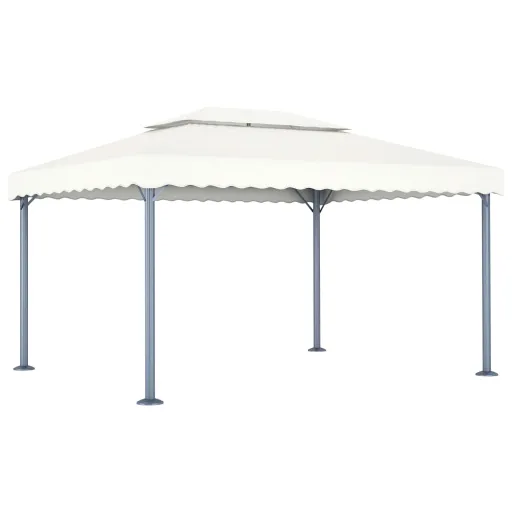 Gazebo 400x300 cm Alumínio Creme