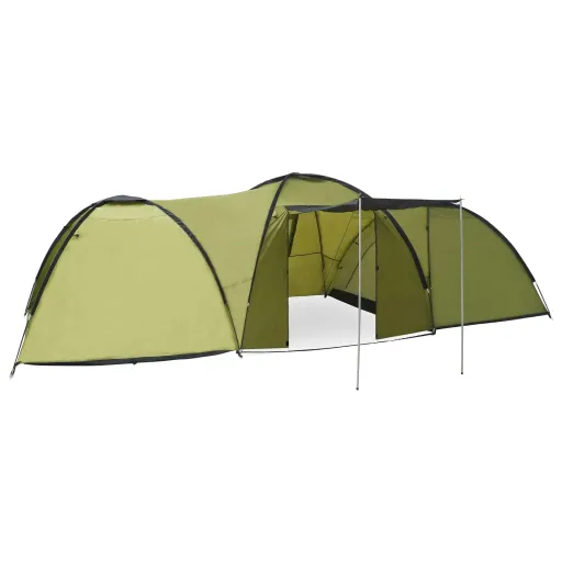 Tenda Iglu de Campismo 650x240x190 cm 8 Pessoas Verde