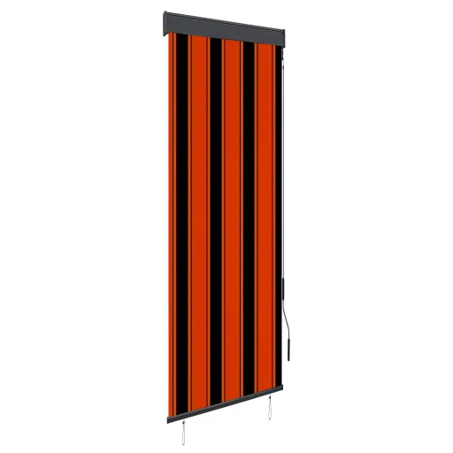 Estore de Rolo para Exterior 60x250 cm Laranja e Castanho