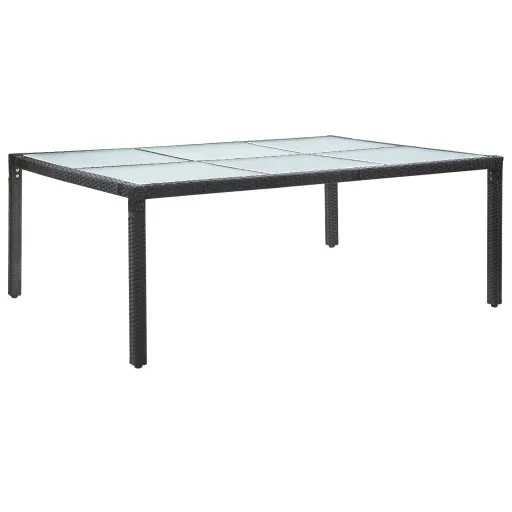 Mesa de Jantar p/ Exterior 200x150x74 cm Vime PE Preto