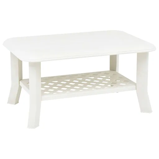 Mesa de Centro 90x60x46 cm Plástico Branco