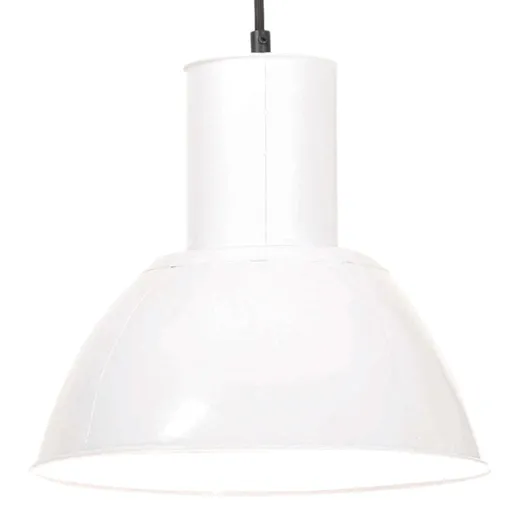 Candeeiro Suspenso Redondo 25 W 28,5 cm E27 Branco