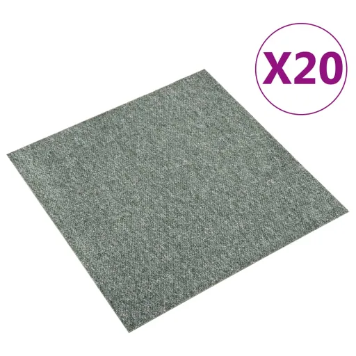 Ladrilhos Carpete para Pisos   5 m² 50x50 cm Verde (20 pcs)